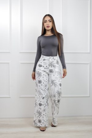 Body Destellante manga larga básico ajustado