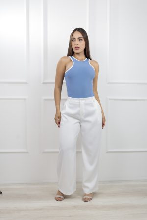 Body RIB femenino deportivo cuello alto sin mangas