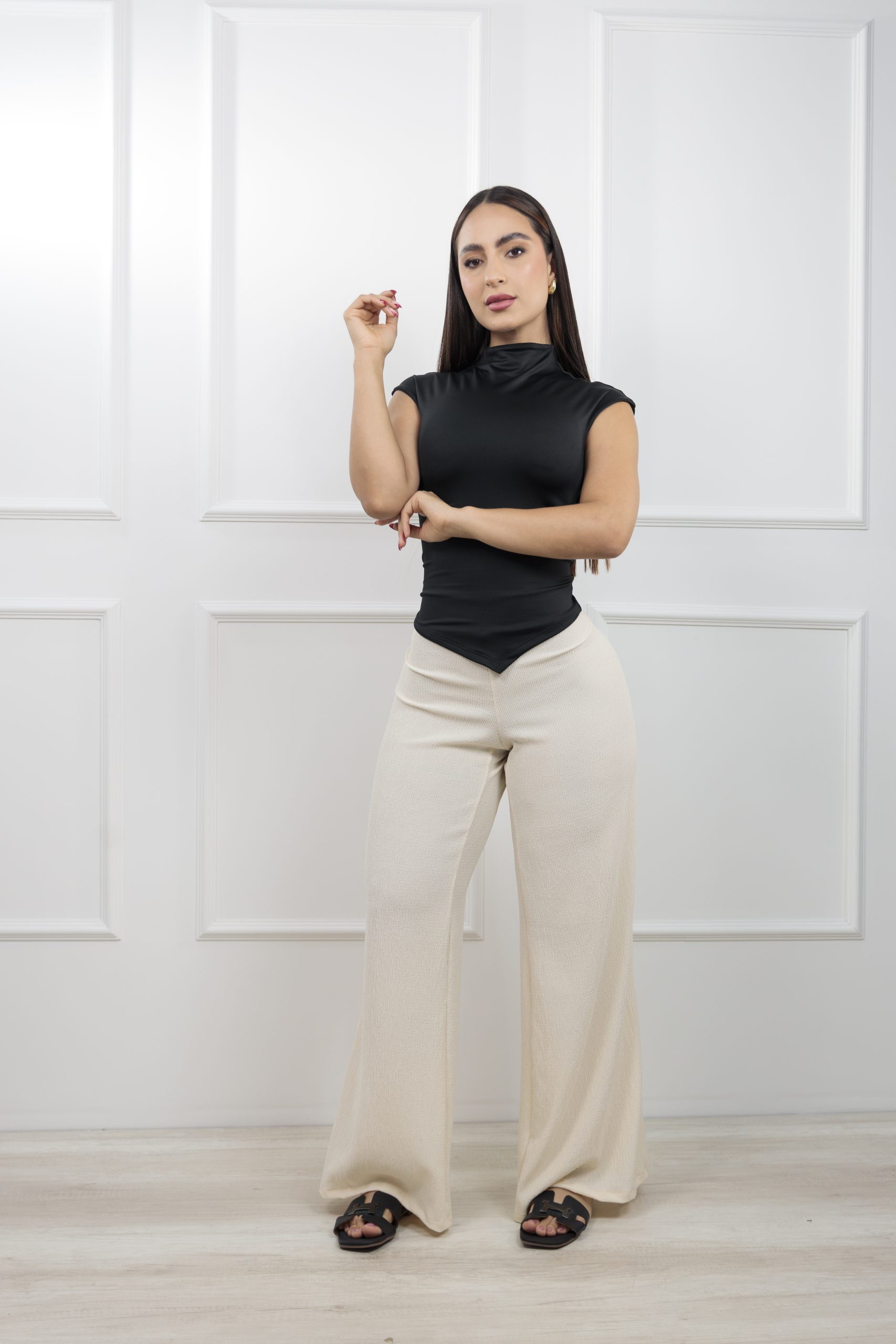 Blusa cuello alto para mujer