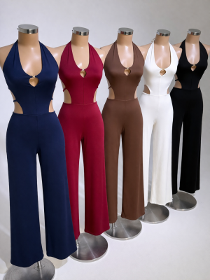 Enterizo ajustado con escote profundo y cortes laterales